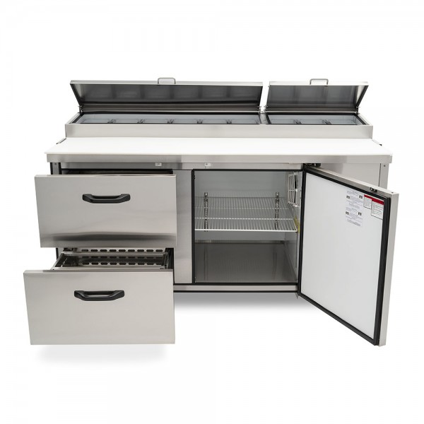 Mesa Fría de Preparación Acero Inox 1 Puerta - 4